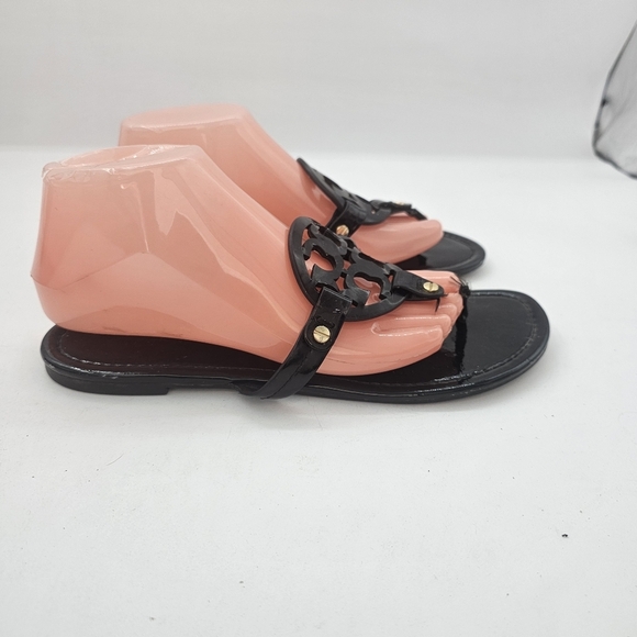 Tory Burch Miller Women’s Black Patent Sandals Size 9.5 US - Picture 5 of 10